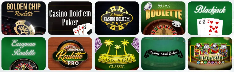 Giochi da tavolo al B7 CASINO